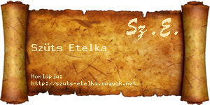 Szüts Etelka névjegykártya