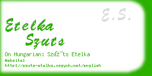 etelka szuts business card